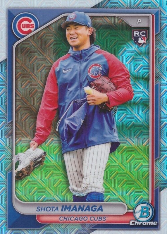 Shota Imanaga 2024 Bowman Chrome Mega Box 41 Image Variation (Wearing